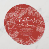 Feiern Sie die Einladung zur Feier der Feiertage (Vorne/Hinten)