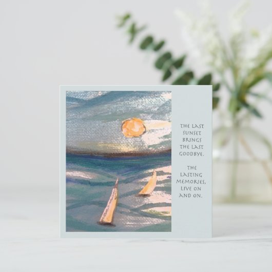 Feiern Sie die Erinnerungen. Einladung (Stehend Vorderseite)