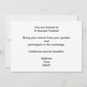 Feiern Sie die Ernteeinladung Einladung (Rückseite)