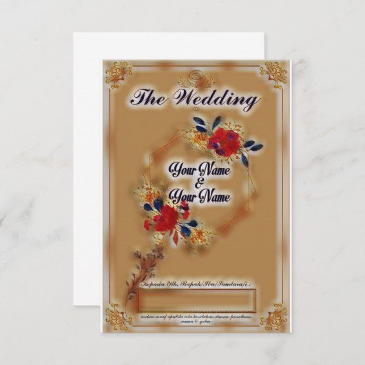 Feiern Sie die freudige Gewerkschaft mit unserem S Einladung (Vorne/Hinten)