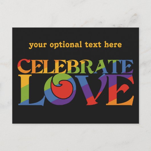 Feiern Sie die Liebe auf der Postkarte (Vorderseite)