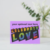 Feiern Sie die Liebe auf der Postkarte (Stehend Vorderseite)