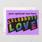 Feiern Sie die Liebe auf der Postkarte (Vorne/Hinten)