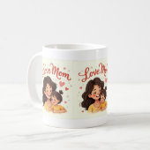 Feiern Sie die Liebe der Mama mit einer gemütliche Kaffeetasse (Vorderseite Links)