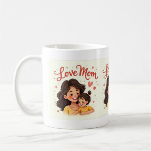 Feiern Sie die Liebe der Mama mit einer gemütliche Kaffeetasse