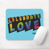 Feiern Sie die Liebe eines Monogramm-Mousepads Mousepad (Mit Mouse)
