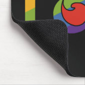 Feiern Sie die Liebe eines Monogramm-Mousepads Mousepad (Ecke)