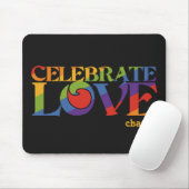 Feiern Sie die Liebe eines Monogramm-Mousepads Mousepad (Mit Mouse)