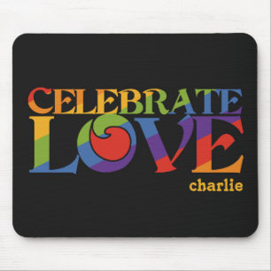Feiern Sie die Liebe eines Monogramm-Mousepads Mousepad