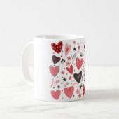 Feiern Sie die Liebe mit jeder Sekunde: Valentinst Kaffeetasse (Vorderseite Links)