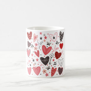 Feiern Sie die Liebe mit jeder Sekunde: Valentinst Kaffeetasse