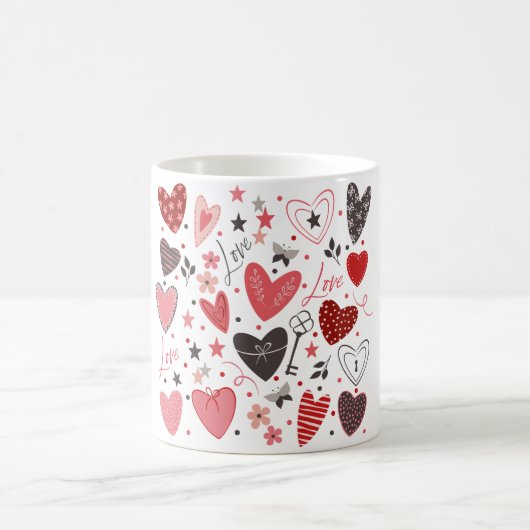 Feiern Sie die Liebe mit jeder Sekunde: Valentinst Kaffeetasse (Mittel)