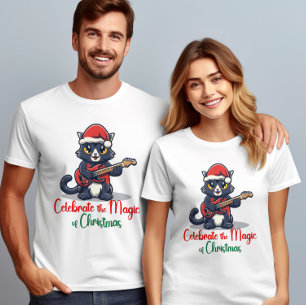 Feiern Sie die Magie der Weihnachtskatze T-Shirt