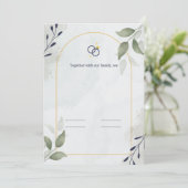 Feiern Sie die Momente, feiern Sie die Liebe. Einladung (Stehend Vorderseite)