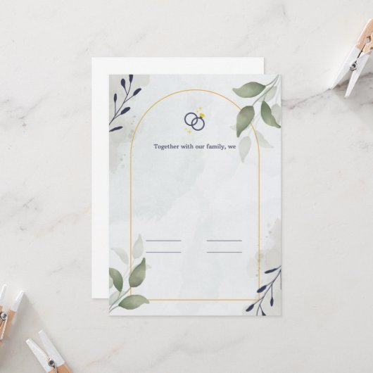 Feiern Sie die Momente, feiern Sie die Liebe. Einladung (Vorderseite/Rückseite Beispiel)