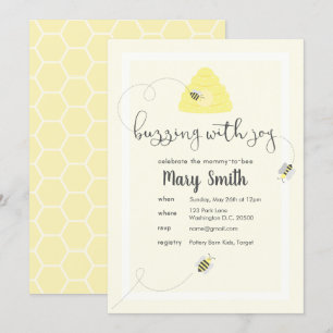 Feiern Sie die Mommy-to-Bee Einladung