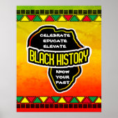 Feiern Sie die schwarze Geschichte mit Afrika Kart Poster (Vorne)