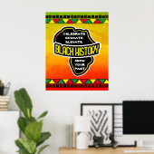 Feiern Sie die schwarze Geschichte mit Afrika Kart Poster (Heimbüro)