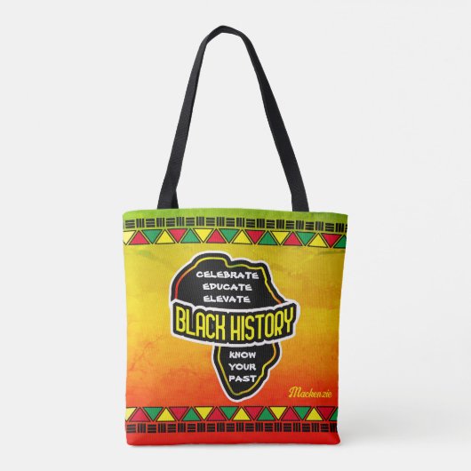 Feiern Sie die schwarze Geschichte mit Afrika Kart Tasche (Rückseite)