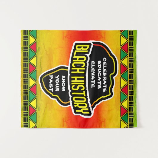 Feiern Sie die schwarze Geschichte mit Afrika Kart Wandteppich (Vorderseite (Horizontal))