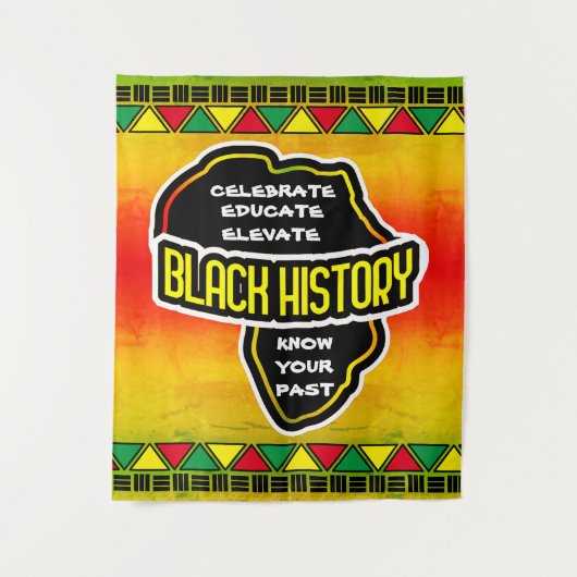 Feiern Sie die schwarze Geschichte mit Afrika Kart Wandteppich (Vorderseite)