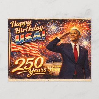 Feiern Sie die USA Barack Obama Postkarte