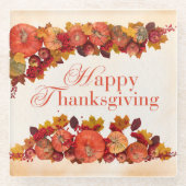 Feiern Sie die Zeit der Dankbarkeit mit unserem Glasuntersetzer (Vorderseite)