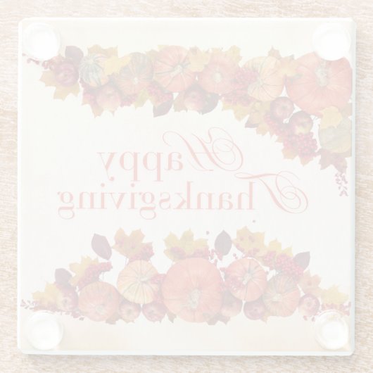 Feiern Sie die Zeit der Dankbarkeit mit unserem Glasuntersetzer (Rückseite)