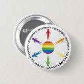 Feiern Sie Diversity Button (Vorne & Hinten)