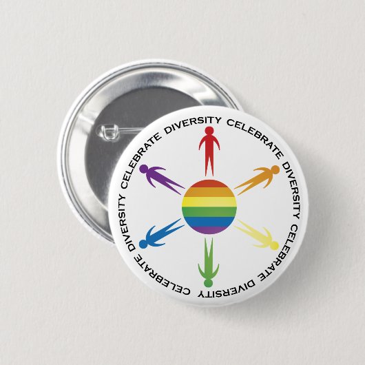 Feiern Sie Diversity Button (Vorne & Hinten)