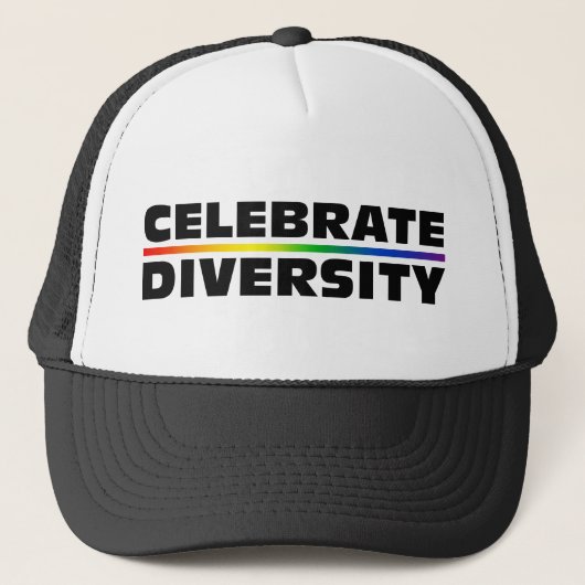 Feiern Sie Diversity-Hut Truckerkappe (Vorderseite)