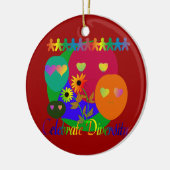 Feiern Sie Diversity Keramik Ornament (Links)