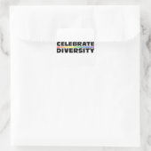 Feiern Sie Diversity Quadratischer Aufkleber (Tasche)