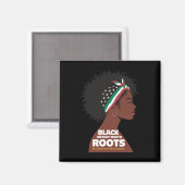 Feiern Sie Diversity und Erbe mit Schwarzer Geschi Magnet (Vorderseite/Rückseite)