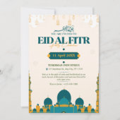 Feiern Sie Eid in Style! Modernes Illustrationswer Einladung (Vorderseite)