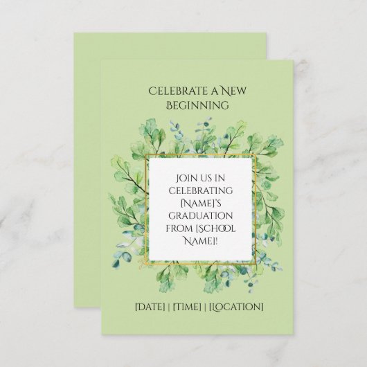 Feiern Sie eine Einladung zum neuen Abschluss (Vorne/Hinten)