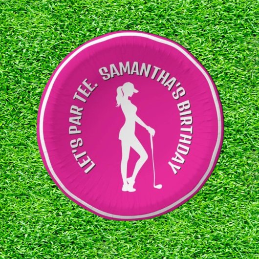 Feiern Sie eine rosa Geburtstagsparty! Pappteller