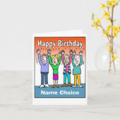 Feiern Sie einen Geburtstag und personalisieren Si Karte (Gelbe Blume)