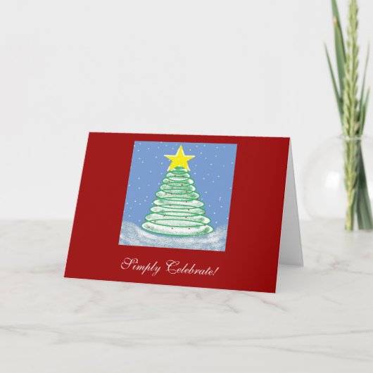 Feiern Sie einfach! Weihnachtskarte Feiertagskarte (Vorderseite)