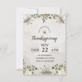 Feiern Sie Erntedank mit unserem rustikalen Dinner Einladung