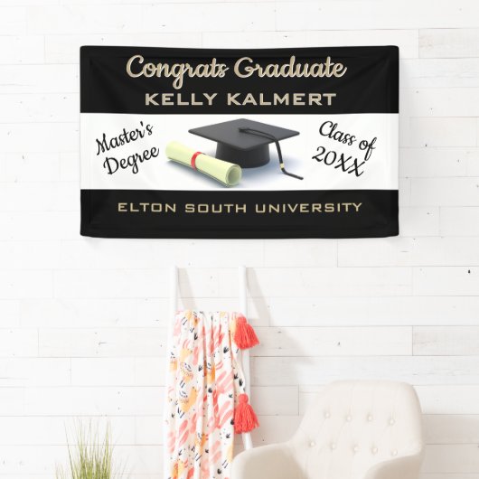 Feiern Sie es! Master-Grad-Abschluss Banner (Insitu)