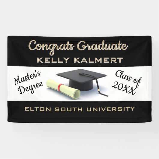 Feiern Sie es! Master-Grad-Abschluss Banner (Horizontal)
