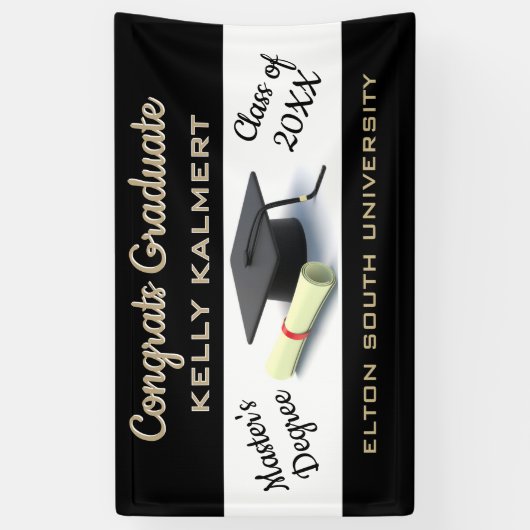 Feiern Sie es! Master-Grad-Abschluss Banner (Vertikal)