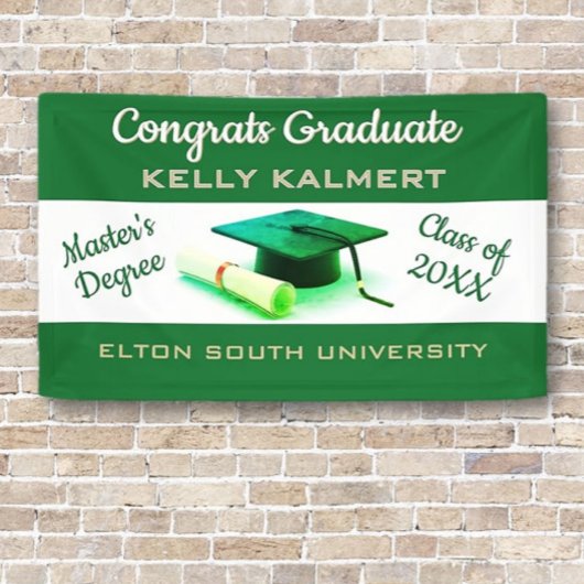 Feiern Sie es! Master-Grad-Abschluss Banner