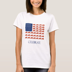 Feiern Sie Flagge-Hummer T-Shirt