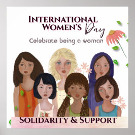 Feiern Sie Frauentage-Portraits Poster