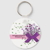 Feiern Sie Frauentage-Portraits Schlüsselanhänger (Rückseite)