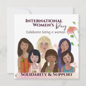 Feiern Sie Frauentagsportraits Platz Feiertagskarte (Vorderseite)