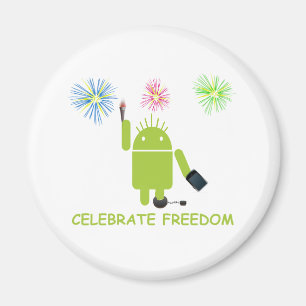 Feiern Sie Freiheit (androiden Softwareentwickler) Magnet