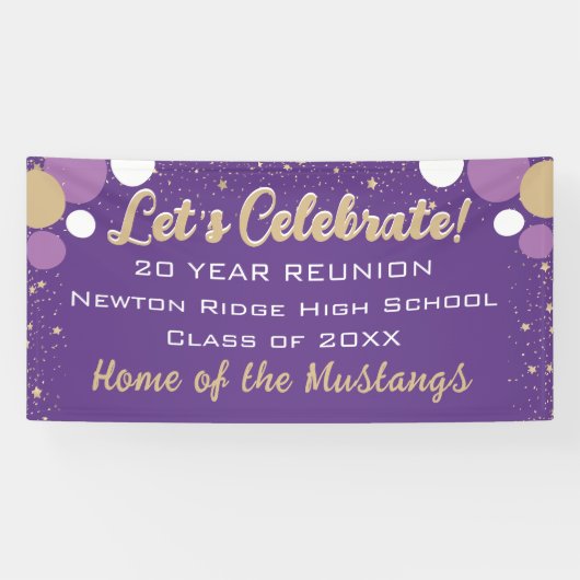 Feiern Sie! Fun Confetti Class Wiedersehen-Banner Banner (Horizontal)